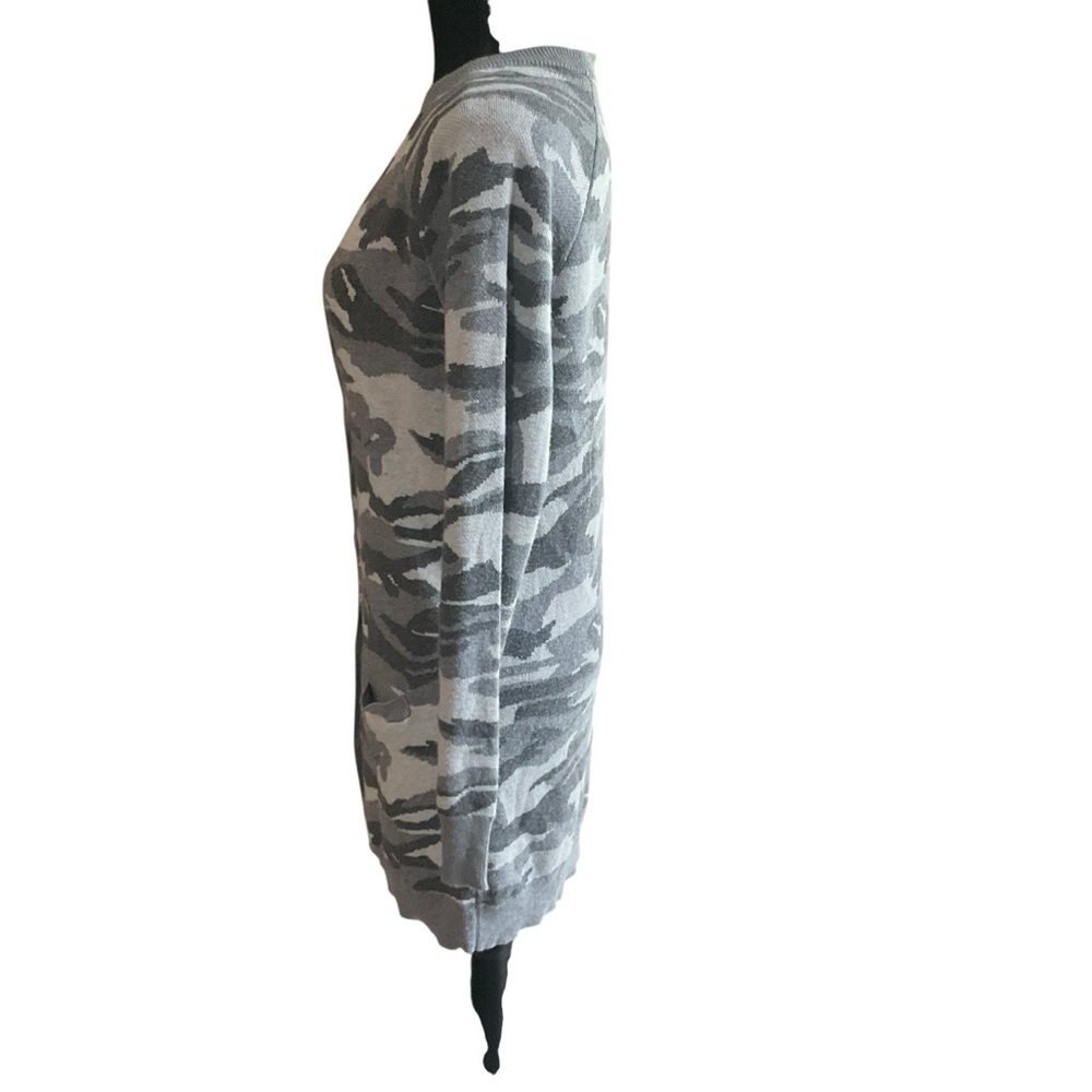 Lucky Brand Gray Camo Button Front Longline Cardigan XS - Picture 5 of 11